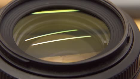 cleaning the lens, lenses with a brush macro closeup