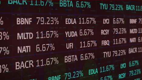 animation of stock market on black background