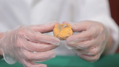 scientist examining a chemical sample