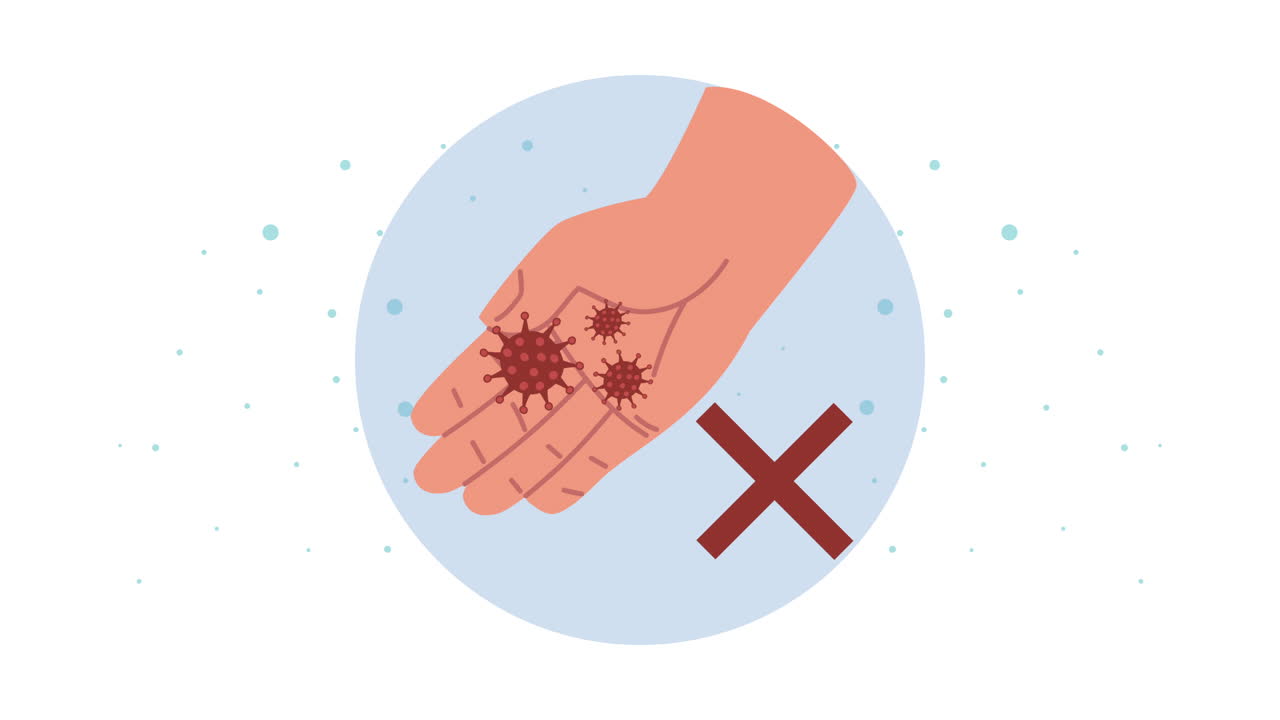 손을 만지지 마세요.