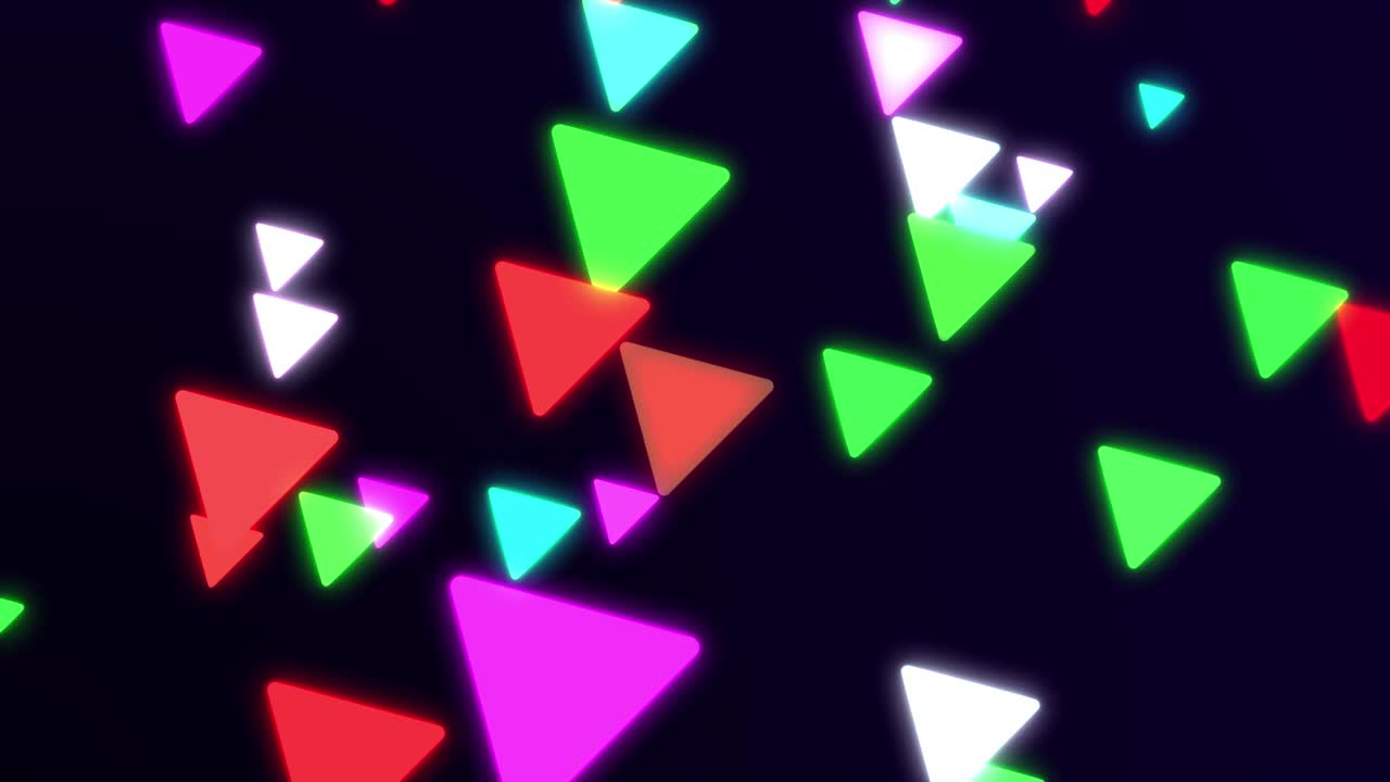 fondo de triángulo de 4k loopable - fondo de triángulos abstractos - fondo abstractos geométricos suaves - triángulos de colores desmoronadores - formas de colores geoméricos triángulos - color múltiple - color arco iris