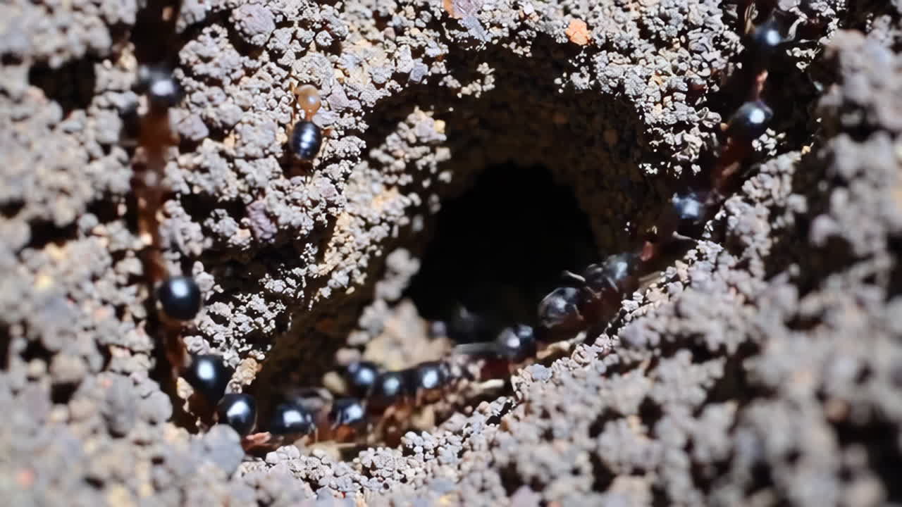Ants Entering Nest
