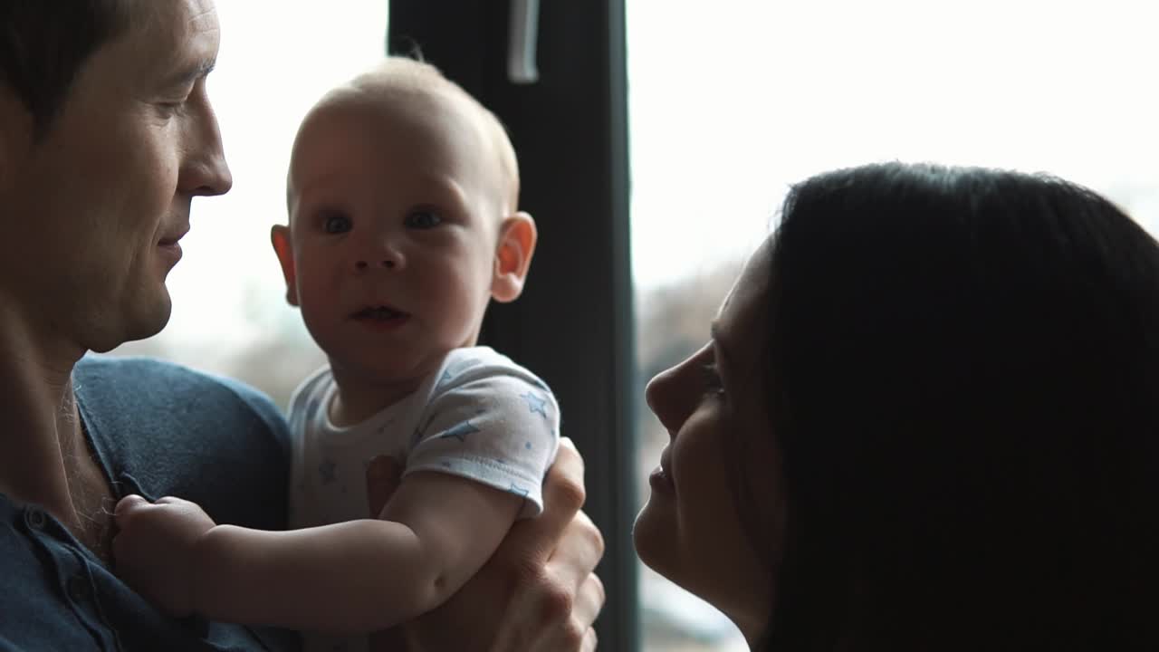 A loving family moment with baby