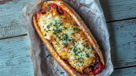 맛있는 베이크 된 이탈리아 고기 어리