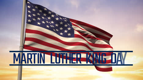 Animación-Del-Texto-Del-Feliz-Día-De-Martin-Luther-King-Sobre-La-Bandera-Estadounidense.