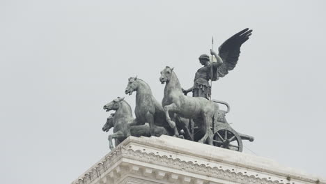 statue of victoria on a chariot, monumental detail