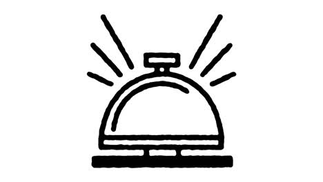 reception desk sketch line icon animation