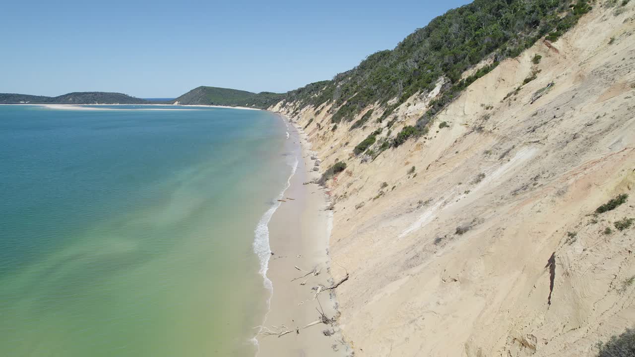 Lot drona nad Rainbow Beach, Queensland, Australia.