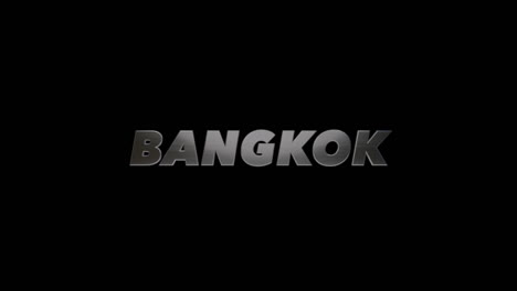 City-of-Bangkok,-Thailand,-3D-graphic-title-brushed-steel-look,-fill-and-alpha-channel