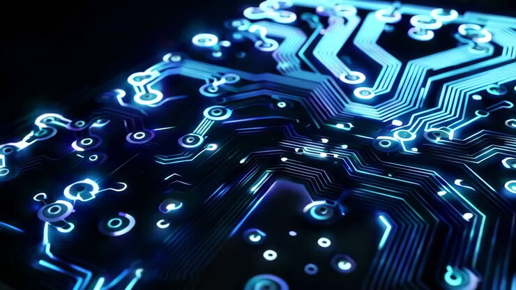 Glowing Circuit Board
