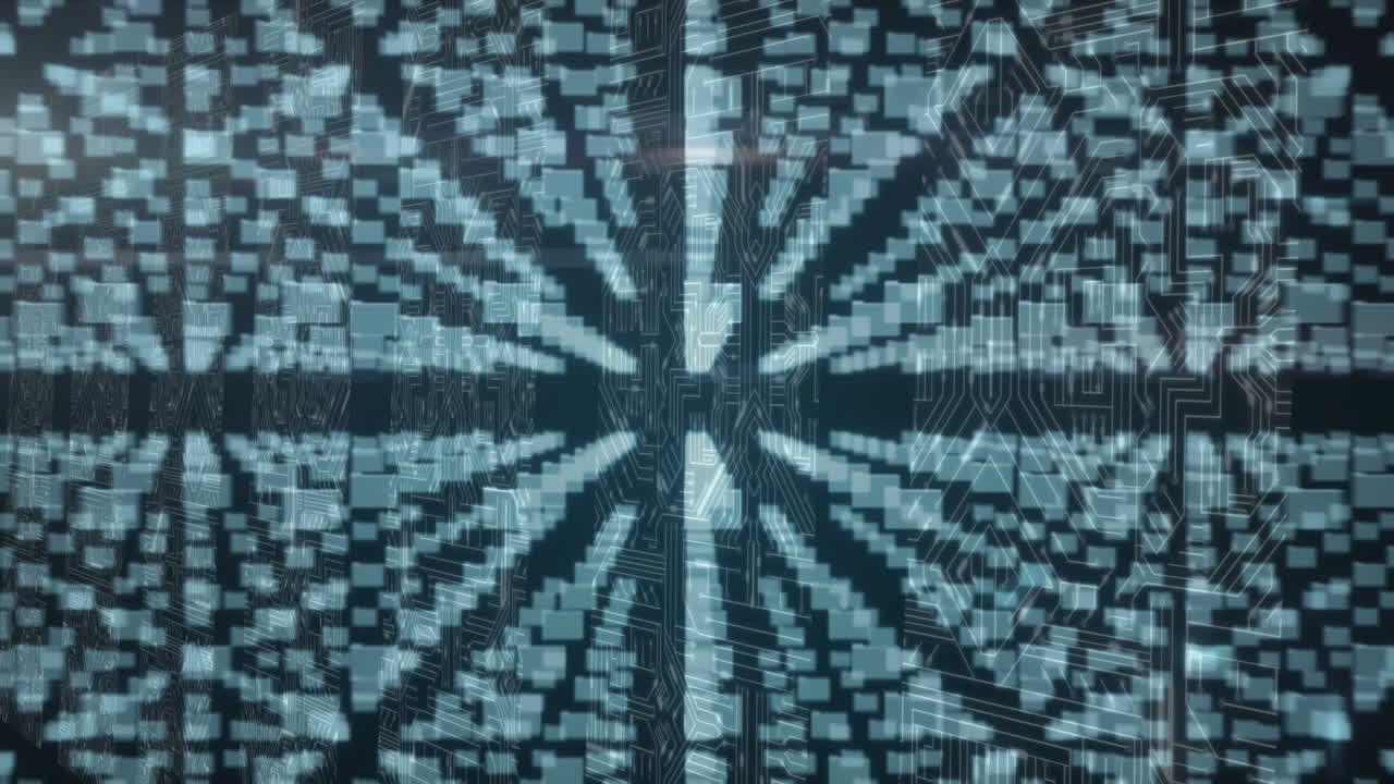 animación de carpetas con procesadores de computadora en segundo plano
