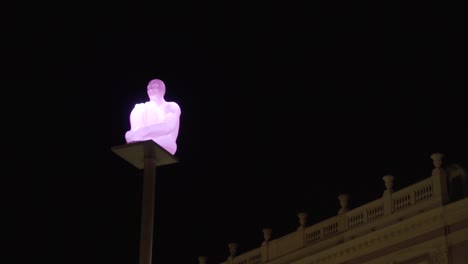 illuminated sculpture at night