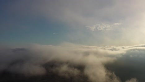 stunning aerial view of clouds above