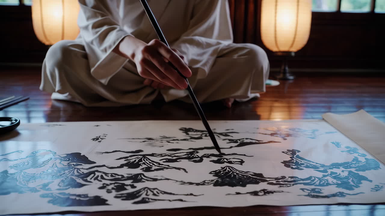 Traditional Chinese Ink Landscape Painting