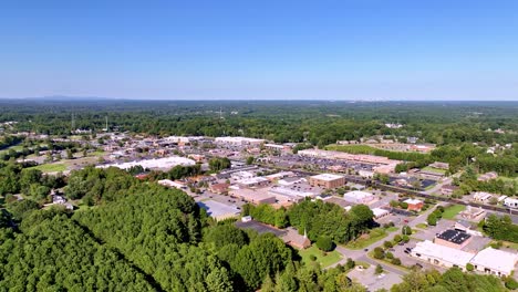 aerial push in to clemmons nc, north carolina