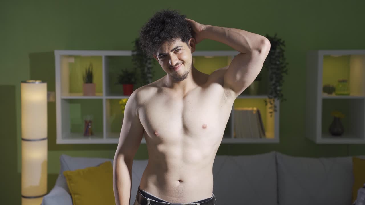 retrato de un joven musculoso y en forma. estilo de vida saludable.