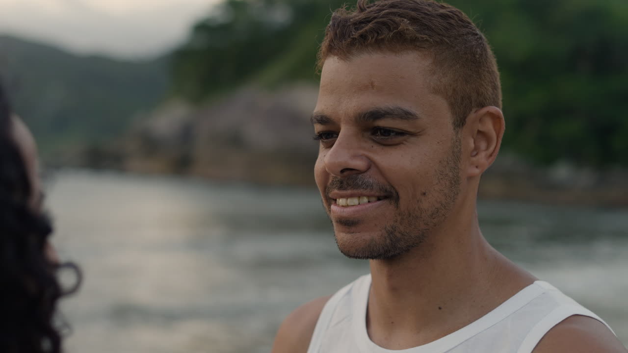 Young couple looking in each other's eyes