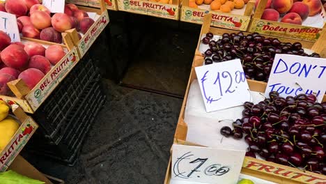 vibrant fruit market with various fresh produce