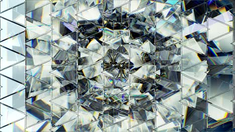 kaleidoscope rotate of gemstone diamond or shiny glass texture