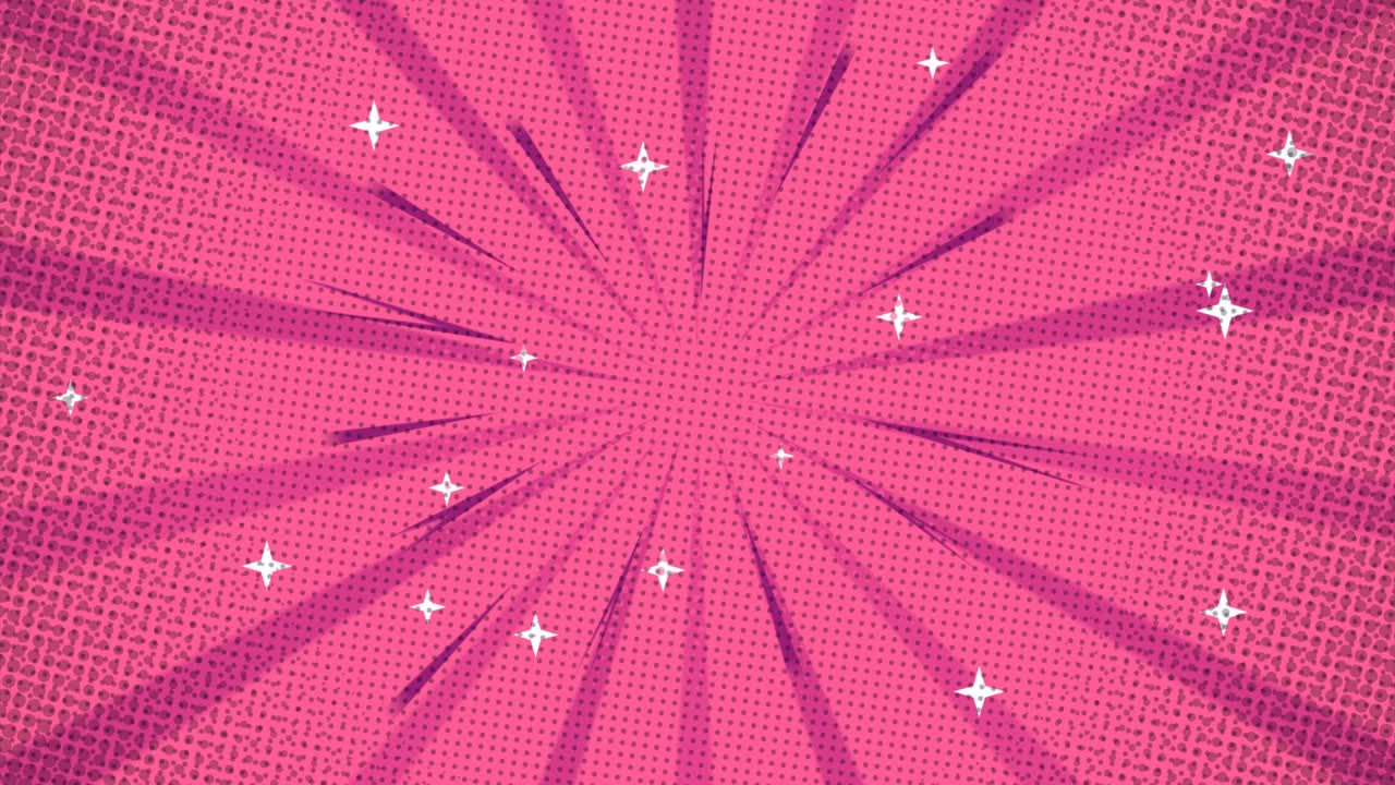 Motion Graphic of Comic style background in flat design