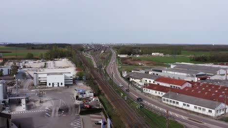 Train-line-and-highway-transportation