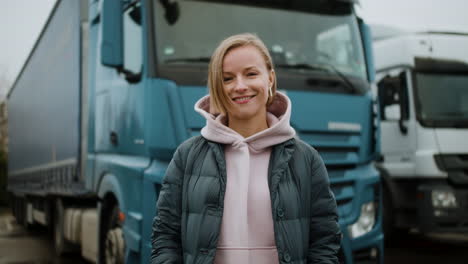 Truck-driver-in-parking-lot