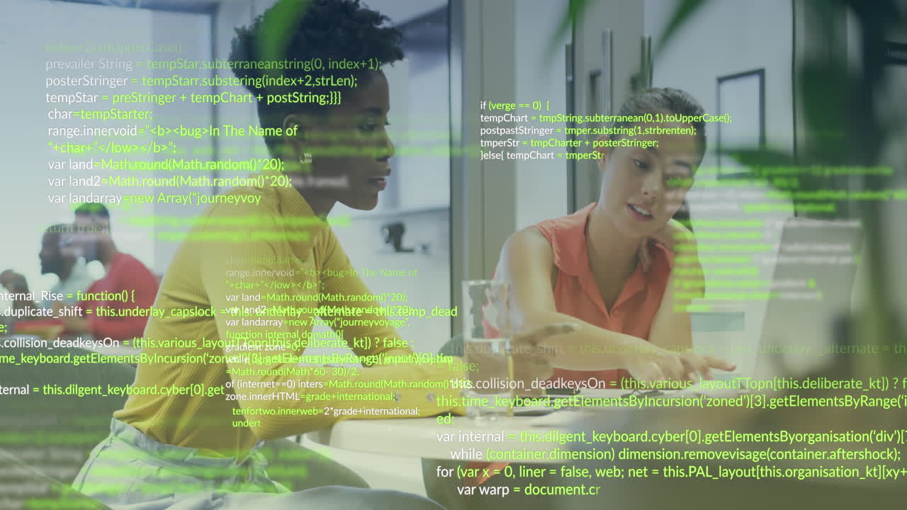 다양한 사업자들에 대한 데이터 처리의 애니메이션