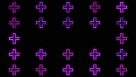 Neon-purple-crosses-pattern