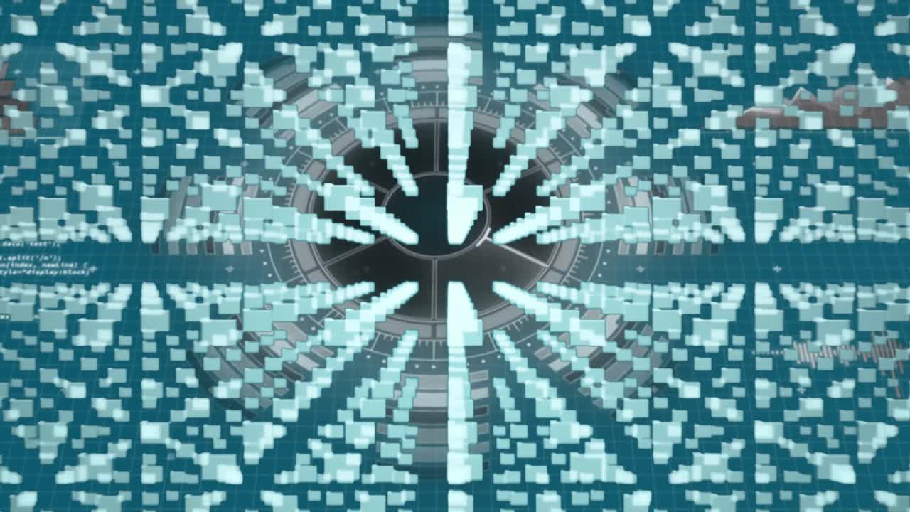 animación de la seguridad cibernética en la red