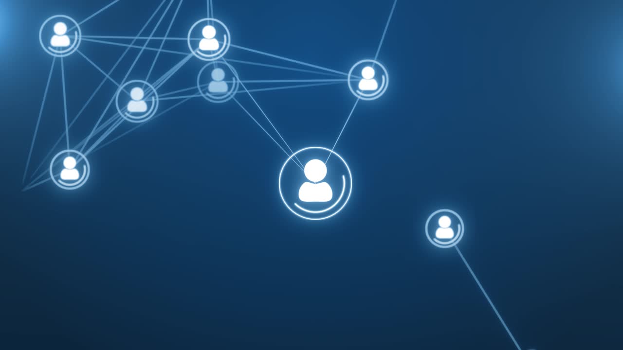 Global Network connection Connecting people Loop animation.