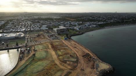 Puerto-De-Coogee-Al-Atardecer,-Oeste-De-Australia