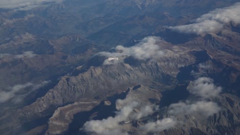 alps mountain view from flight