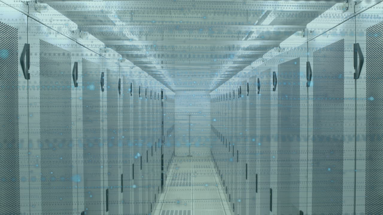 Animation of financial data processing over computer servers