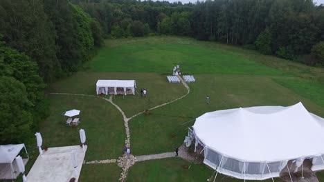 wedding reception in a forest