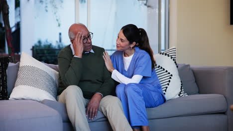 nurse caring for a senior man