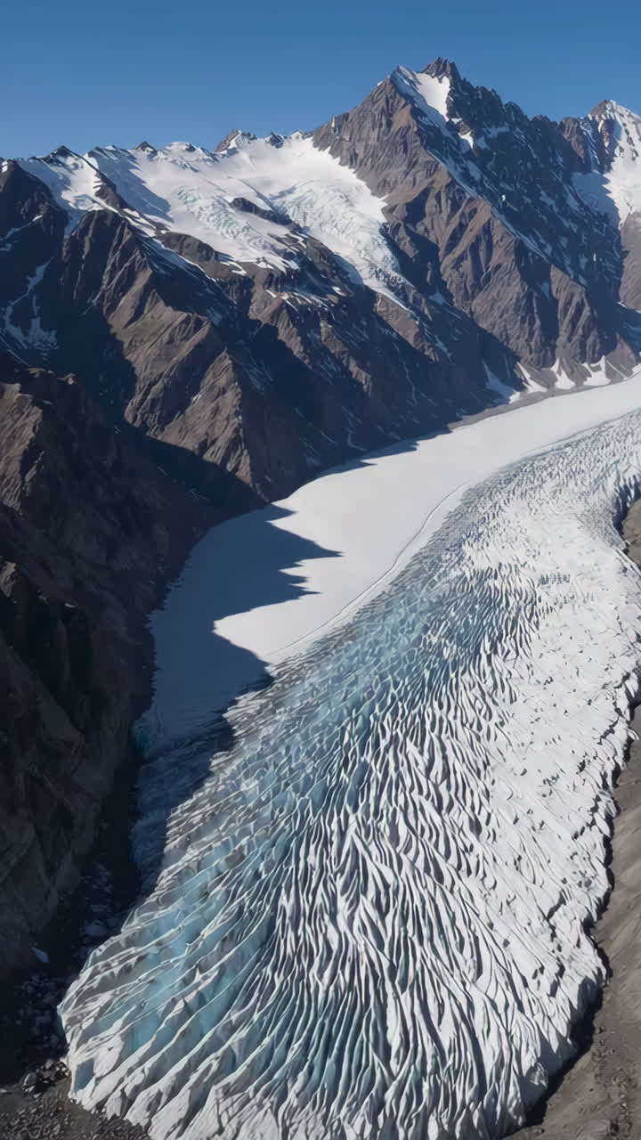 Glacier in a Mountainous Landscape