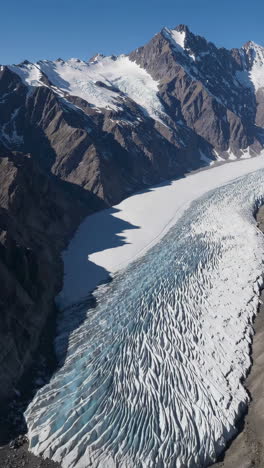 glacier in a mountainous landscape