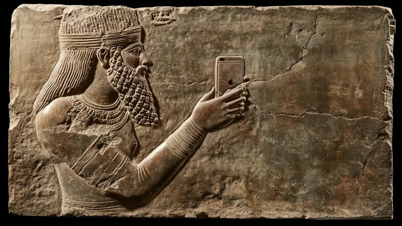 Ancient King Taking a Selfie