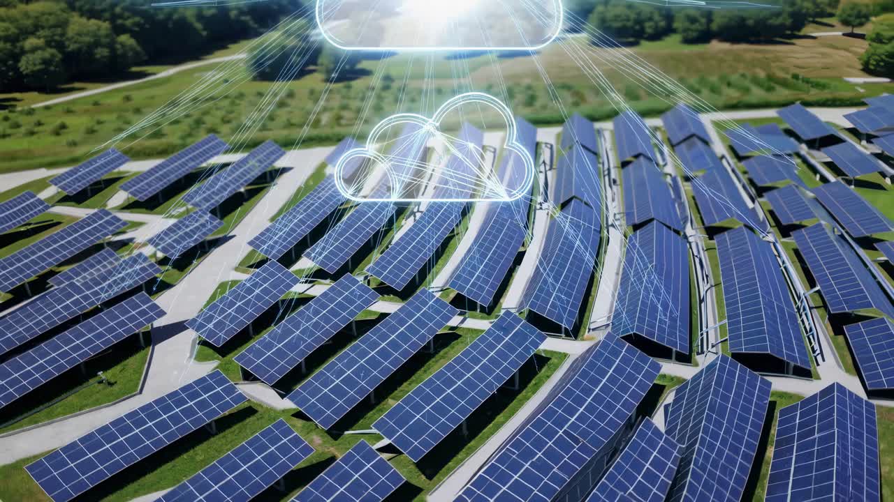 солнечная ферма, подключенная к облаку