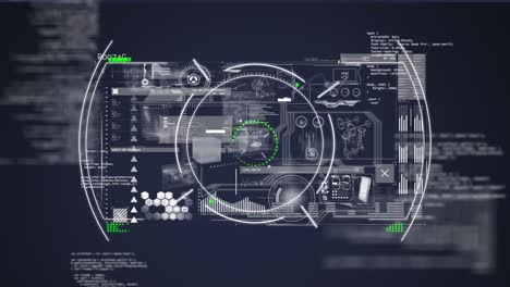 Animation-Des-Scannens-Und-Der-Datenverarbeitung-Von-Zielfernrohren-Auf-Dem-Digitalen-Bildschirm