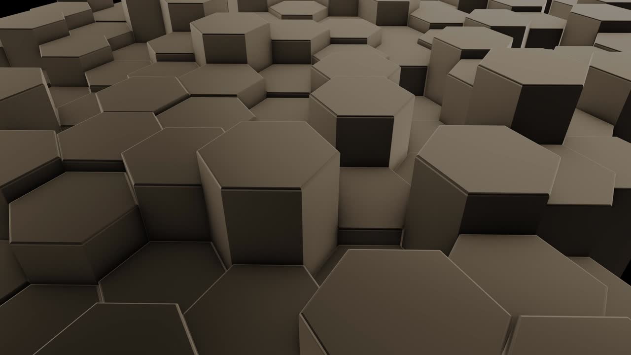 fondo hexagonal de oro abstracto (loopable) video de stock