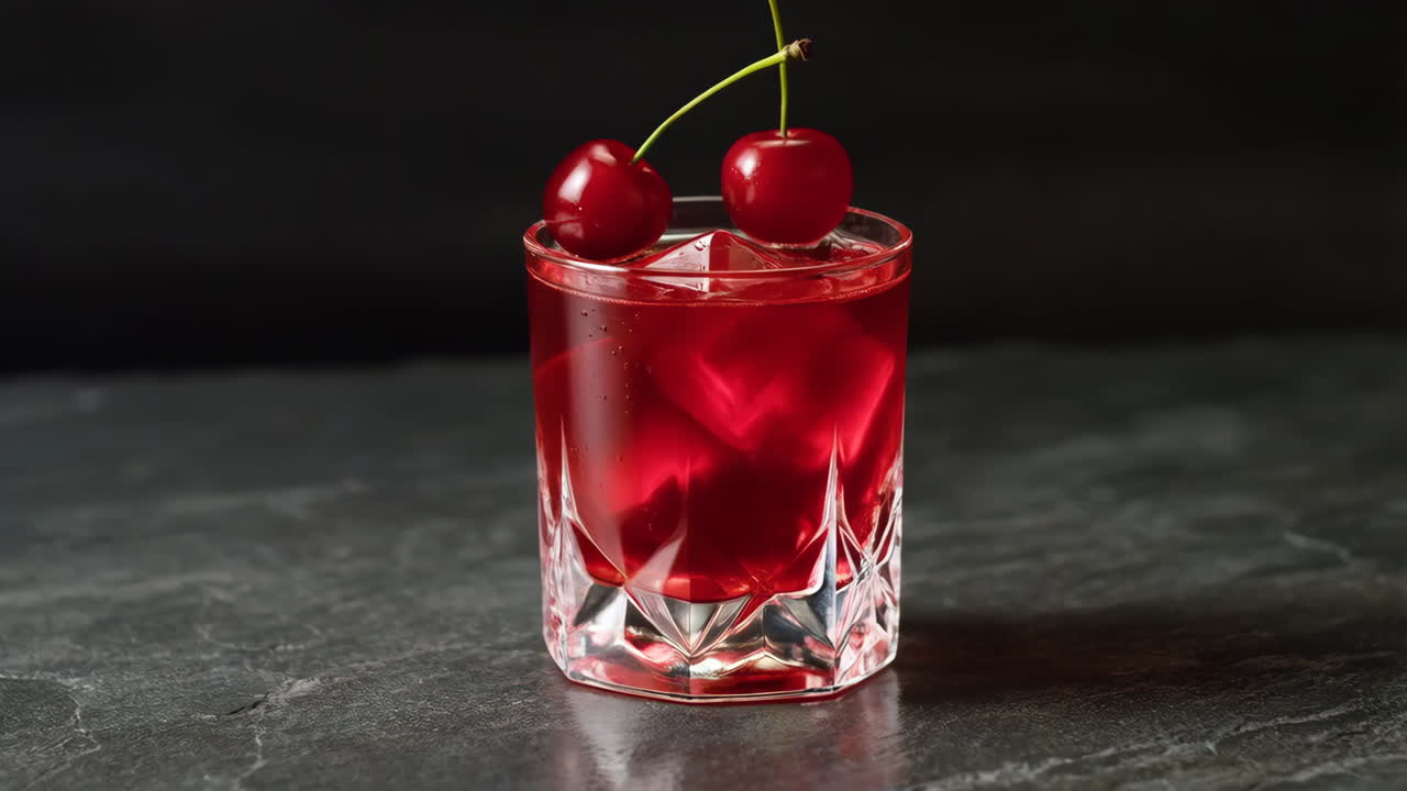 Cocktail alla Ciliegia con Ghiaccio