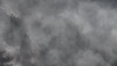 thunderstorm in the dark gray cloud with lightning, 4k background