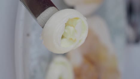 sliced hard-boiled egg
