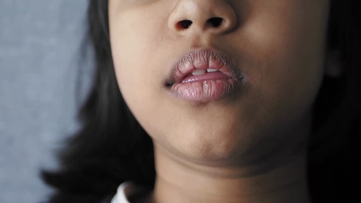 Child Yawning Closeup
