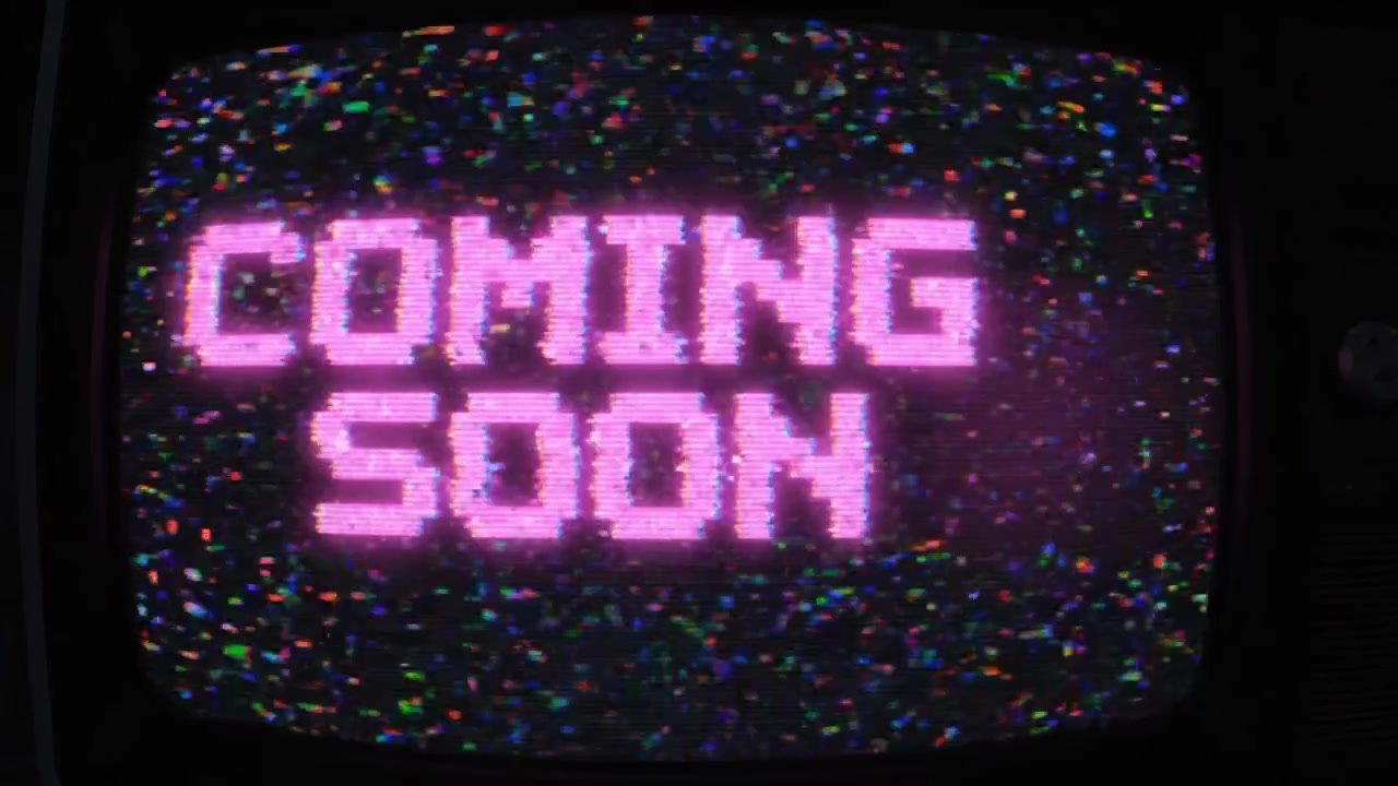Exciting Announcement: Stay Tuned for an Upcoming Launch Featuring a Nostalgic Pixelated Design with Dynamic Visual Effects and Bright Colors
