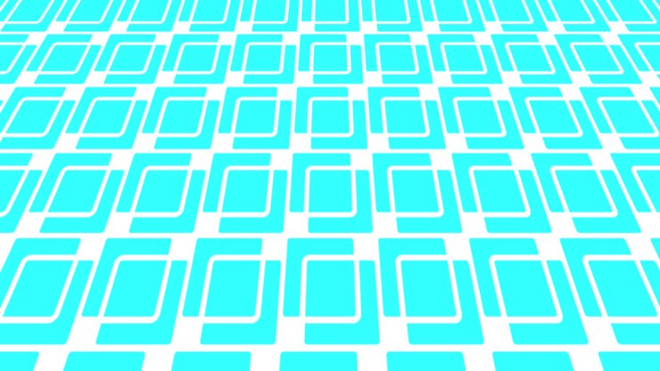 Graphic video pattern with geometric figures that tilts up and moves.