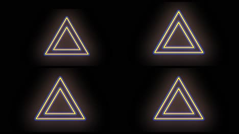 Neon triangles geometric pattern