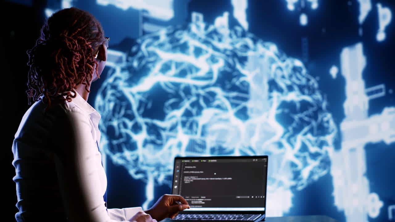 IT manager writing AI script