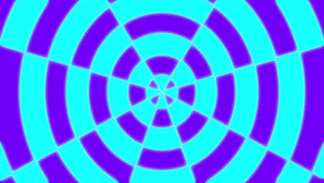 animación de un patrón de neón púrpura y azul que se mueve en movimiento hipnótico en un bucle sin costuras